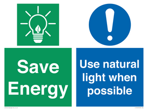 Save Energy - Use natural light when possible